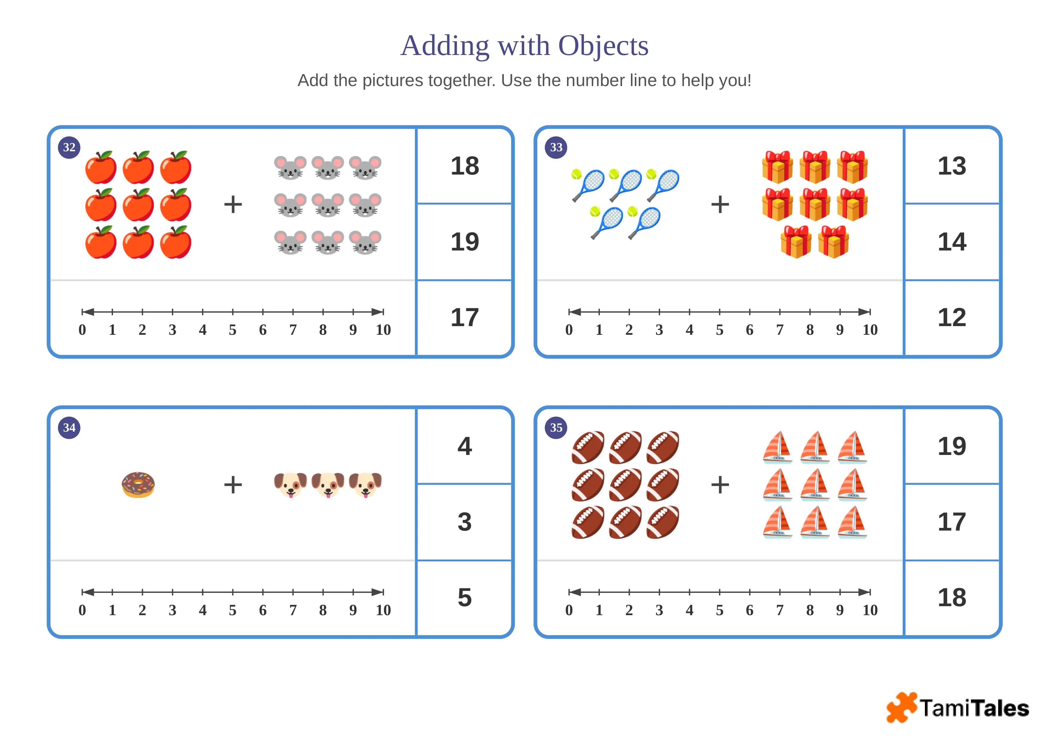Math & Coloring worksheet example 3